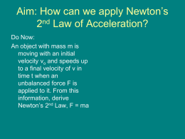 Applying Newtons Laws PPT