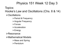 Physics 151 Week 12 Day 3