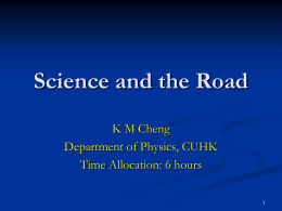 Science and the Road