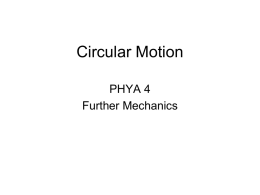 Circular Motion - the SASPhysics.com