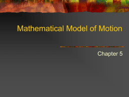 mathematical model of motion ppt