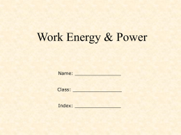 work energy power - HSphysics