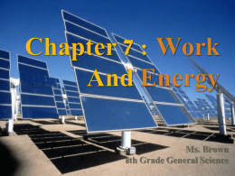 Chapter 7 Work and Energy PowerPoint