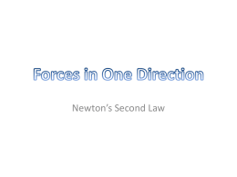 Forces in One Direction