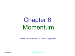 Momentum (Chap. 6)