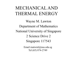 Energy1 - Department of Mathematics