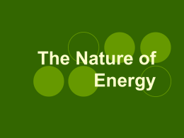 The nature of Energy