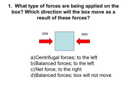 Which direction will the box move as a result of these forces?