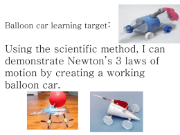 Learning target: I will be able to describe the concept of speed when