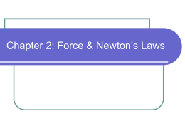 Chapter 2: Force & Newton`s Laws
