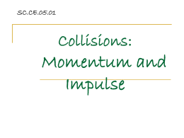 Collisions: Momentum and Impulse