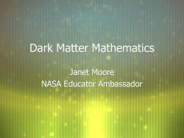 Dark Matter Mathematics