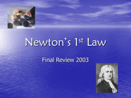 Newton`s 1st Law