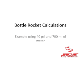 Bottle Rocket Calculations 2013