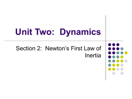 Newton`s 1st Law - HRSBSTAFF Home Page