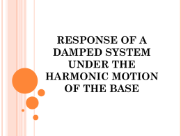 response of a damped system under the harmonic