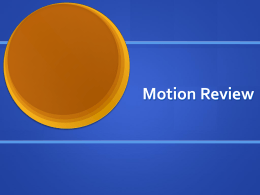 Motion Review