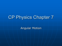 CP Physics Chapter 7