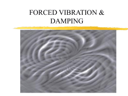 forced vibration & damping