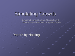 Simulating Crowds