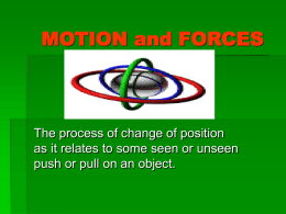 MOTION and FORCES