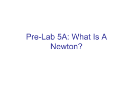 lab 5A - what is newton