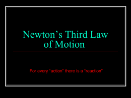 Newton`s 3rd Law