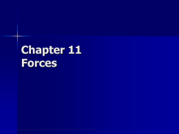 Chapter 11 Forces Laws of Motion