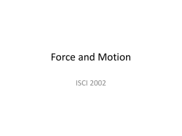 Force and Motion PP