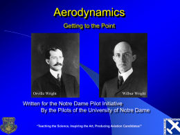 Aerodynamic Principles I - University of Notre Dame