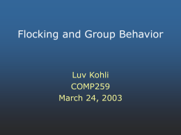 Modeling of Flocking/Group Behaviors