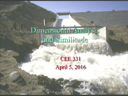 Dimensional Analysis and Dynamic Similitude