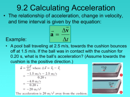 9.2 Calculating Acceleration Notes