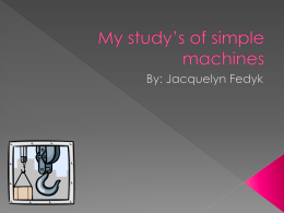 Simple machines Jacquelyn