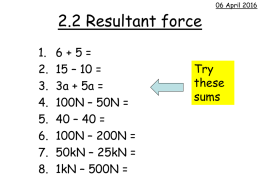 2.2 Resultant force