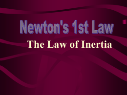 Newton`s 1st Law of Motion