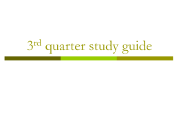 3rd quarter study guide