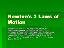 Newton`s 3 Laws of Motion