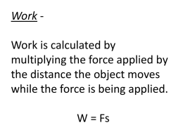 The Work-Energy Theorem