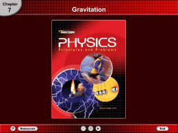 Planetary Motion and Gravitation