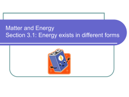 matter and energy 31pp