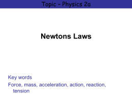 Newton`s First Law - Science
