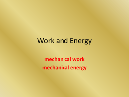 Work and Energy - IES Guillermina Brito