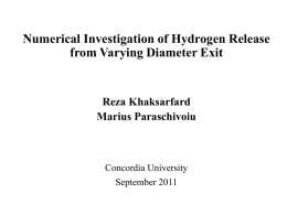 numerical investigation of hydrogen release from varying diameter exit