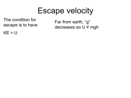 Escape velocity