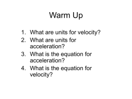 Warm Up- Work silently to receive full credit