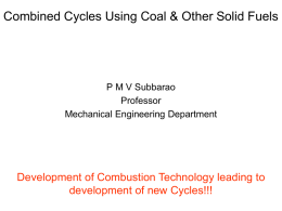 Combined Cycles Using Coal & Other Solid Fuels