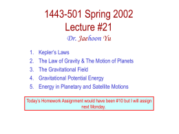 1443-501 Spring 2002 Lecture #3