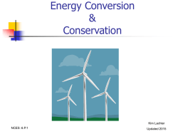 Energy Conversion & Conservation