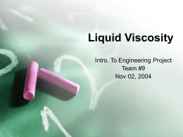 Liquid Viscosity
